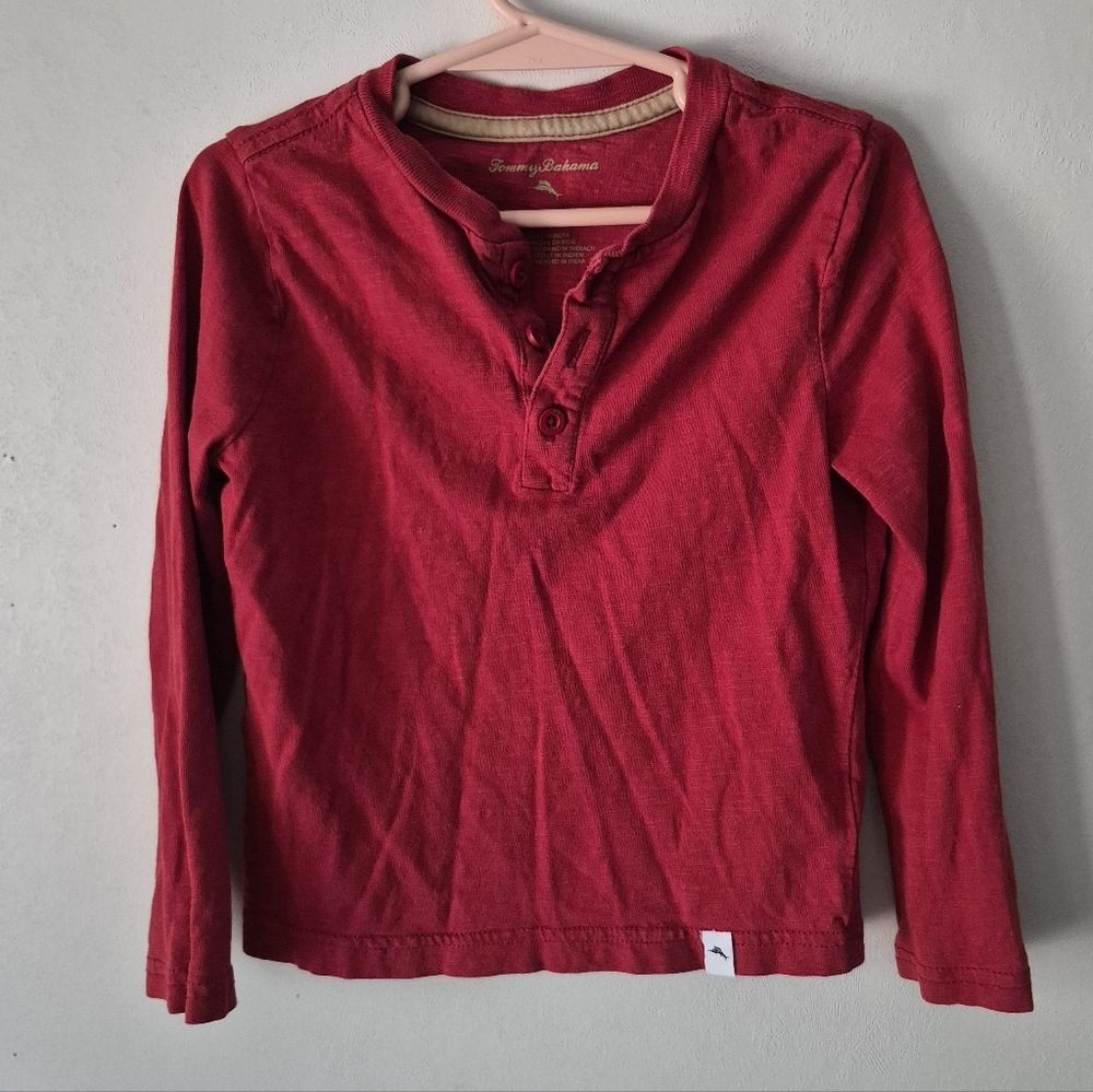 Tommy Bahama Red Long Sleeve Kids Shirt (4)